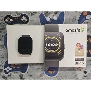 Amazfit Bip 5 Smartwatch and Fitness Tracker - Black OPEN BOX NEW CONDITION